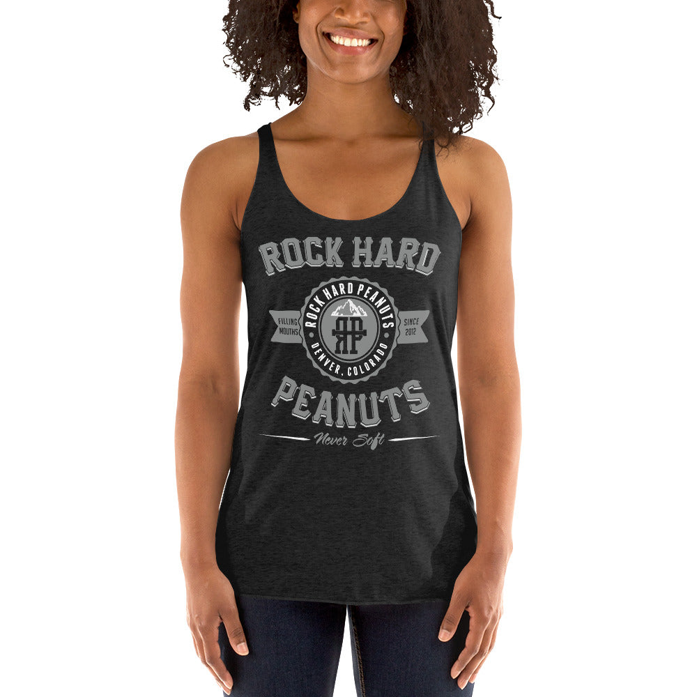Never Soft-Women's Racerback Tank – Rock Hard Peanuts Tees