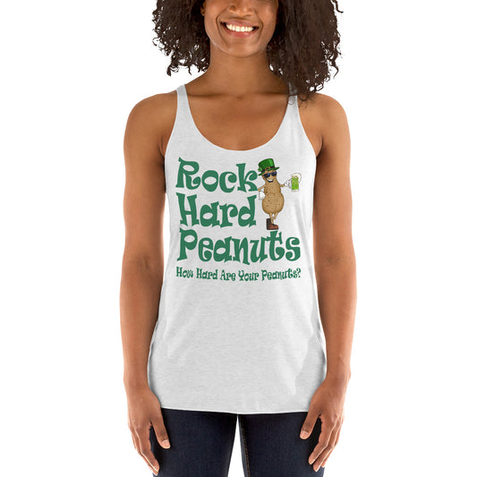 St. Patty's: How Hard Are Your Peanuts: Women's Racerback Tank