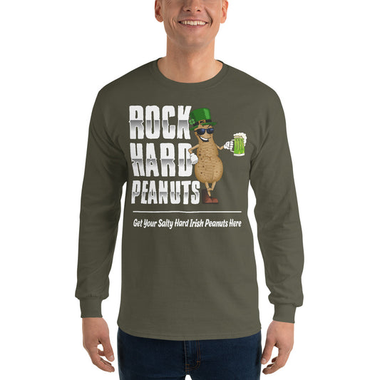 St Patty's-Get Your Salty Hard Peanuts Here: Men’s Long Sleeve Shirt