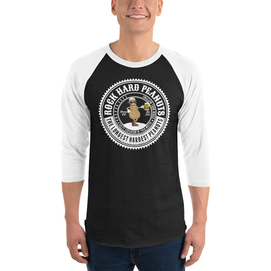 Sawtooth with color peanut and beer-3/4 sleeve raglan shirt