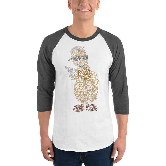 Hardy Wordcloud: 3/4 sleeve raglan shirt